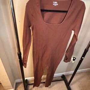 Brown Long Sleeve jumpsuits